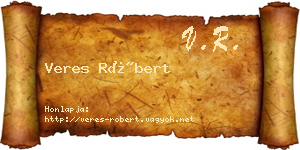 Veres Róbert névjegykártya