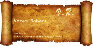 Veres Róbert névjegykártya